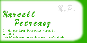 marcell petreasz business card